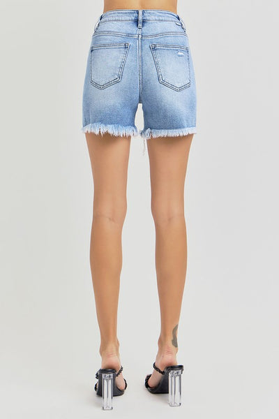 Mid Thigh Distressed Shorts