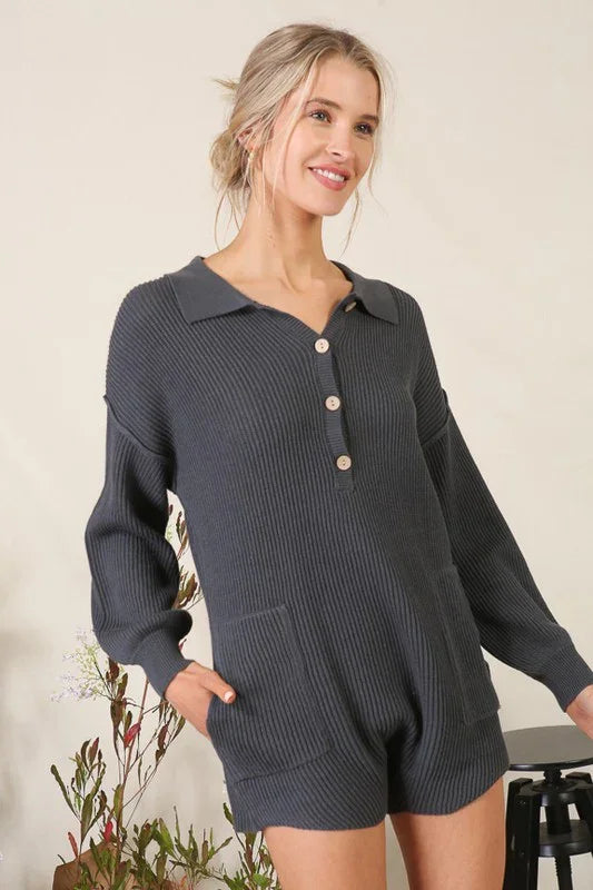 Winter Lounge Romper  Hope Boutique Shop