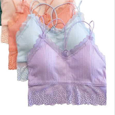 Ribbed Lace Bralette