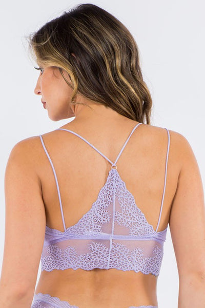 Ribbed Lace Bralette