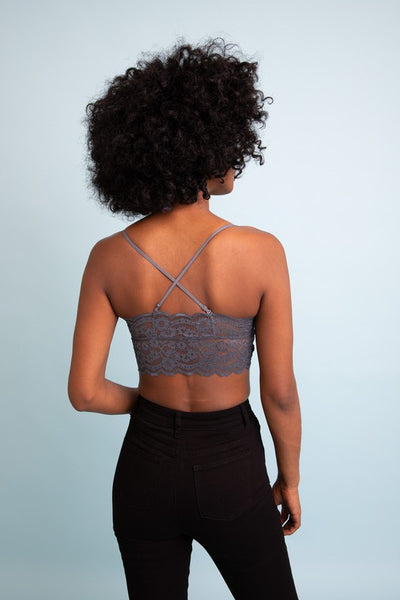Midnight Blue Lace Bandeau