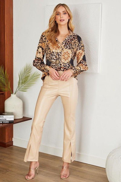 Elastic Front Seam Pants - Hope Boutique Shop