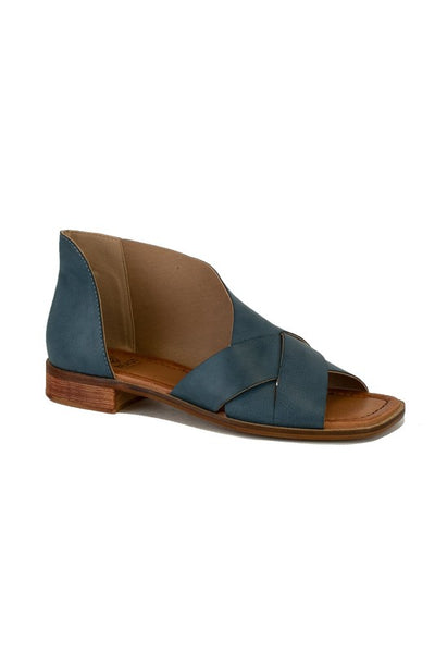 Open-Toe Flat Sandals