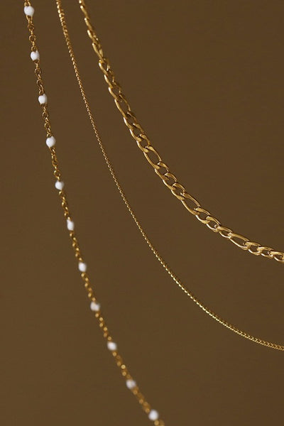 NTMulti Layer White Bead Necklace
