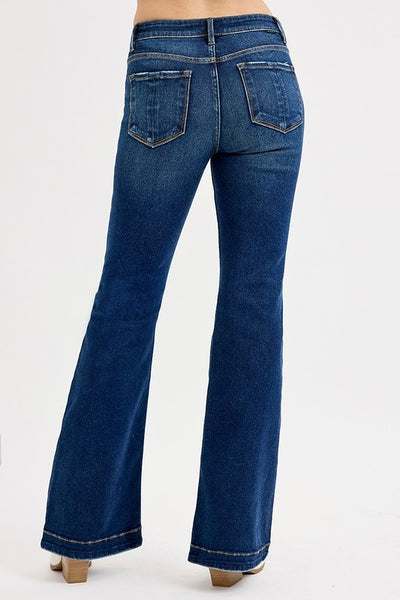 Tummy Control Mid Rise Flare Basic Jeans