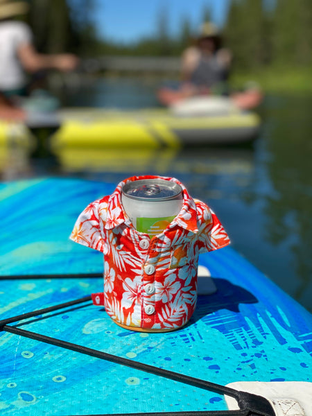 Insulated 12 oz Can Cooler- Apricot Floral