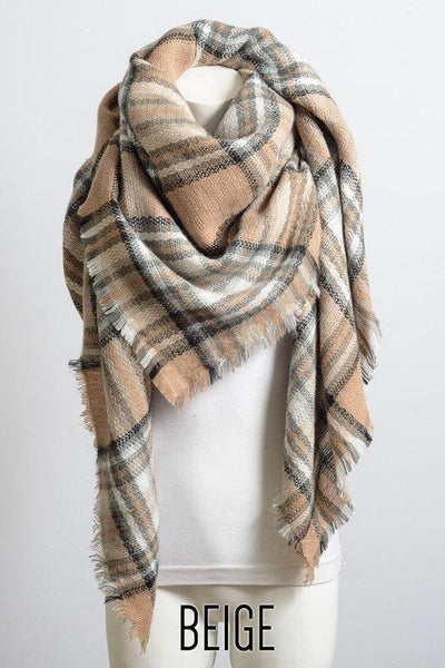 Classic Plaid Blanket Scarf