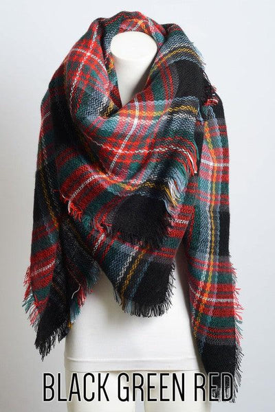Classic Plaid Blanket Scarf