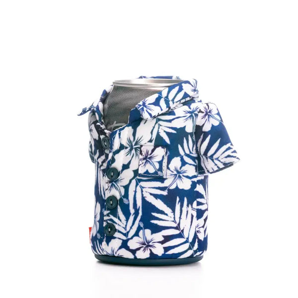 Insulated 12 oz Can Sleeve - Blue Floral