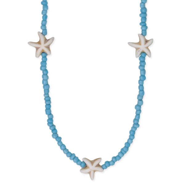 Turquoise Starfish Bead Necklace