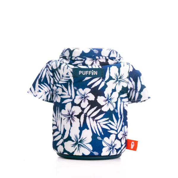 Insulated 12 oz Can Sleeve - Blue Floral