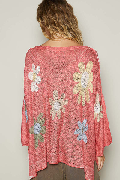Spring Floral Knit Top