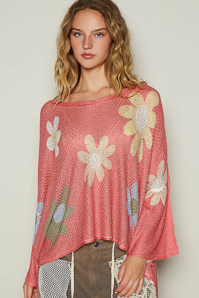 Spring Floral Knit Top
