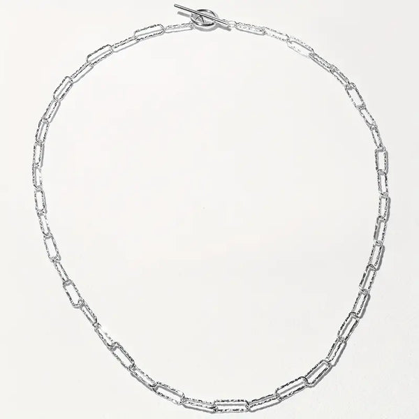 Sterling Silver Chain OT Buckle Necklace