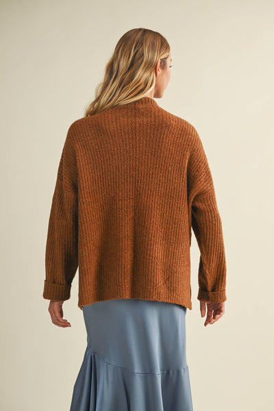 Gingerbread Mock Neck Sweater