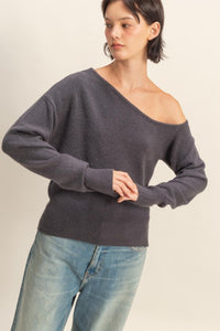 Asymmetric Off-shoulder Sweater