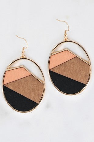 Multicolor Boho Wood Earrings
