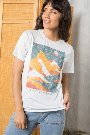 Adventure Awaits Graphic Top