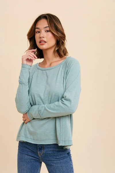 Lace Inset Sleeved Top