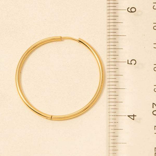 Stainless Steel Thin Hoop Earrings