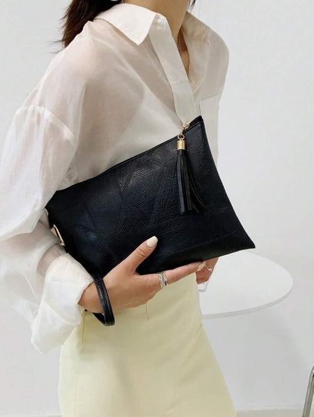 Embossed Detail Clutch Bag