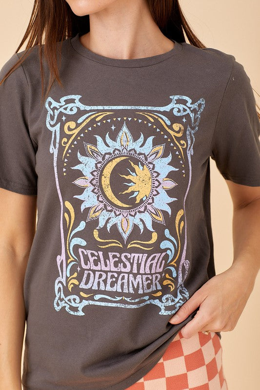 Celestial Dreamer Graphic Top