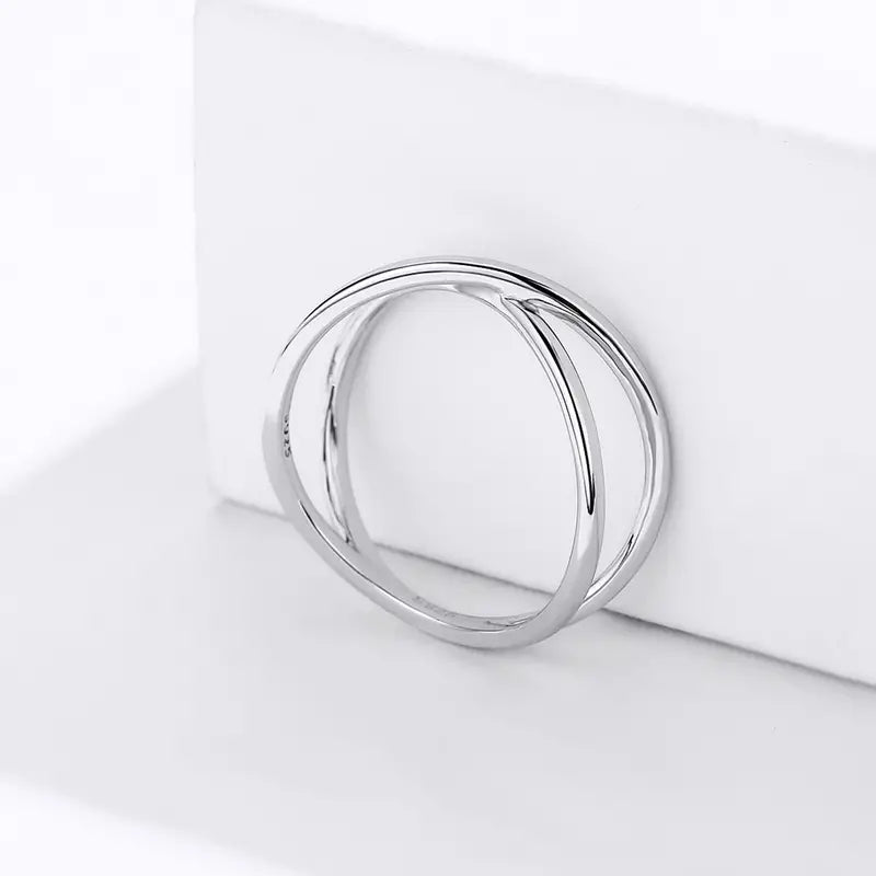 Sterling Silver X Ring
