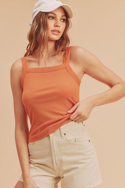 Stretch Rib Tank Top