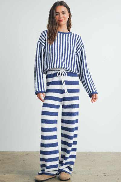Cozy Striped Round Neck Sweater