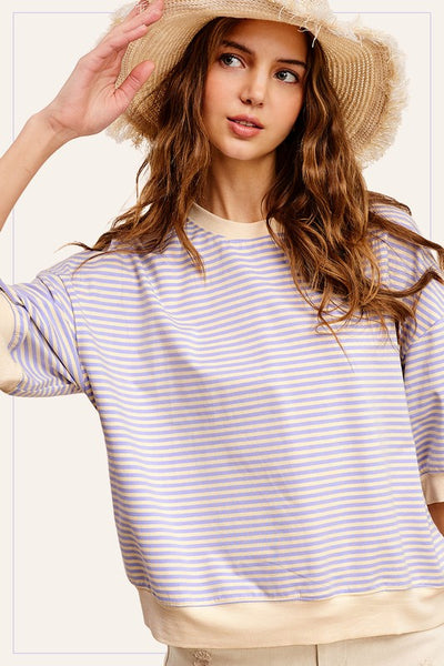Lavender Haze Stripe Top