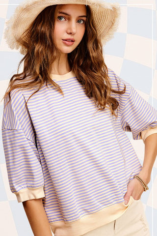 Lavender Haze Stripe Top