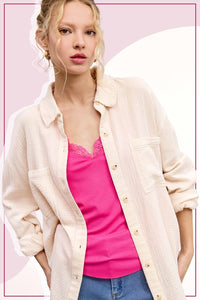 Soft Gauze Button Down Shirt