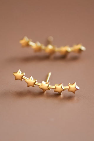 18k Waterproof Star Studs
