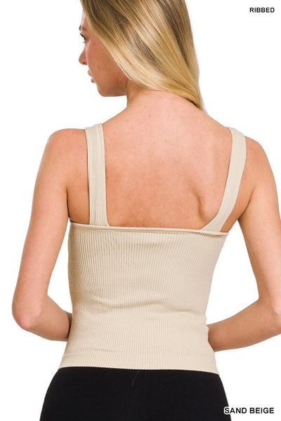 Ribbed Seamless Bra Padded