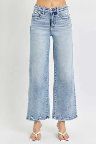 HR Tummy Control Crop Wide Jeans
