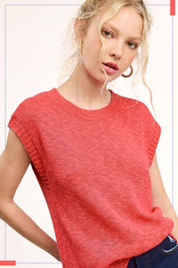 Sunkist Sleeveless Ribbed Top