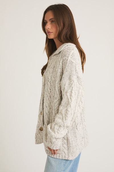 Front Pocket Oversized Cardigan