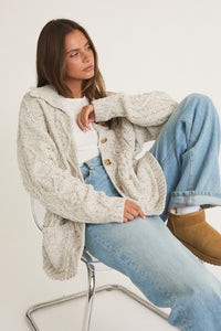 Front Pocket Oversized Cardigan