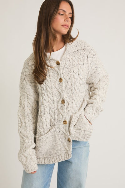 Front Pocket Oversized Cardigan