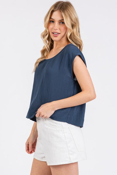 Woven Boxy Fit Top
