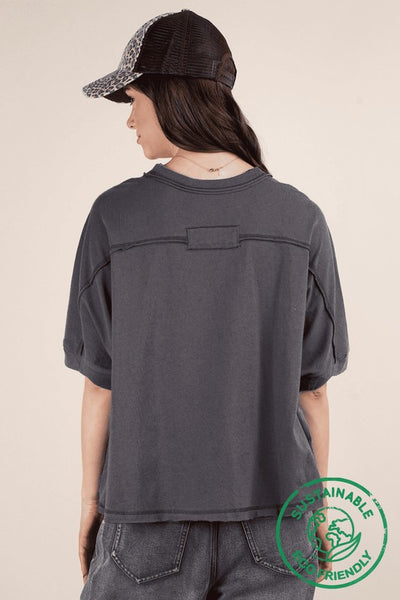 Eco Oversized Crop Comfy Knit Top