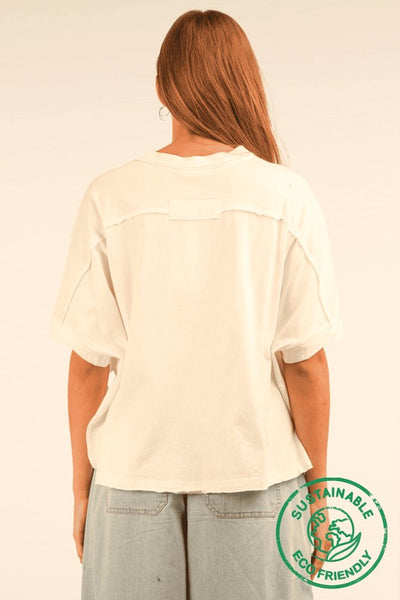 Eco Oversized Crop Comfy Knit Top