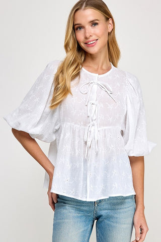 Cotton Embroidered Top