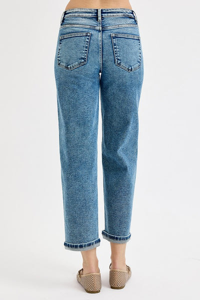 High Rise Crop BoyFriend Jeans