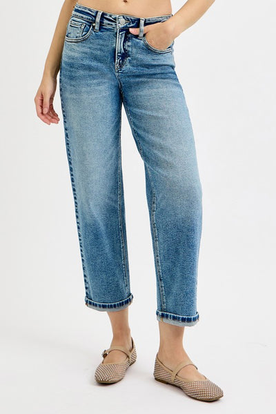 High Rise Crop BoyFriend Jeans