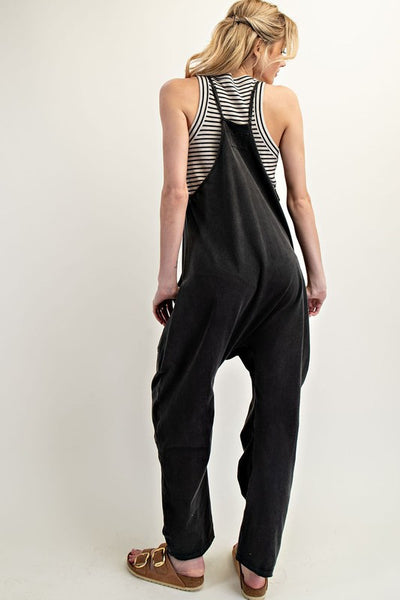 Mineral Washed Harem Pant Jumpsuit