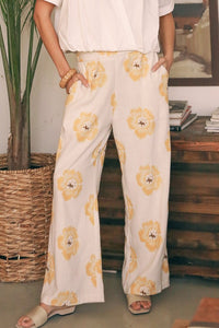 Floral Linen Pants