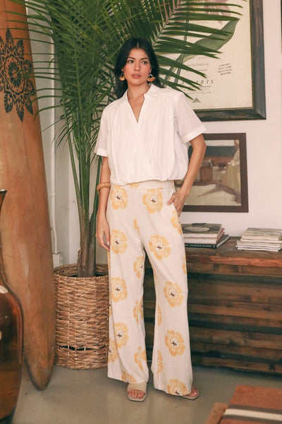 Floral Linen Pants