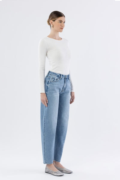 High Rise Wide Barrel Jeans