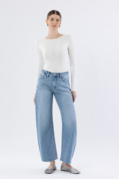 High Rise Wide Barrel Jeans